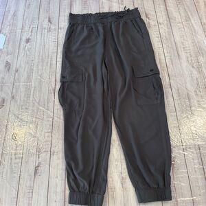 Abercrombie & Fitch Women’s Large Gray Elastic Waist & Ankle Pants Cargo Pants